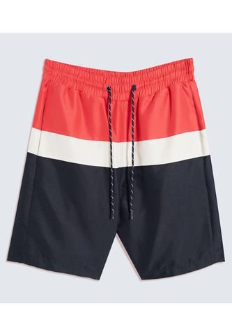 Pantaloneta Para Hombre De Baño Corta Color Azul  Marca Ostu #60270045 Ostu