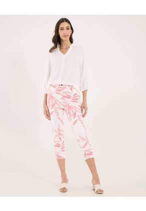 Pantalon Para Mujer Capri Color Coral Marca Ostu #40070774