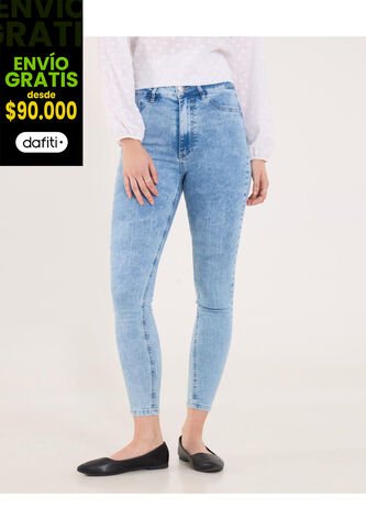 Jean Para Mujer Skinny Color Azul Claro Marca Ostu #40160524 Ostu