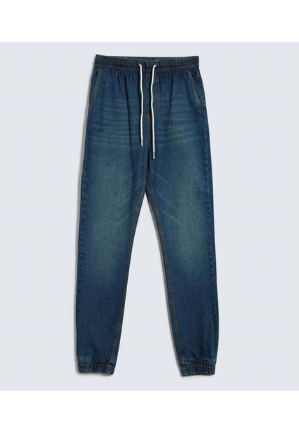 Jean Para Hombre Jogger Color Azul Medio Marca Ostu #60160420