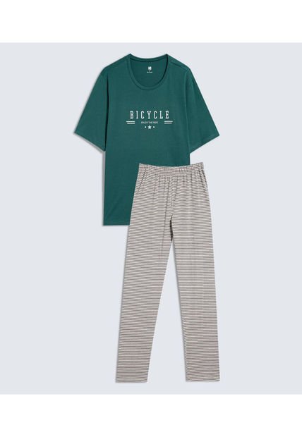 Pijama Para Hombre M/C P/L Color Gris  Marca Ostu #60040190