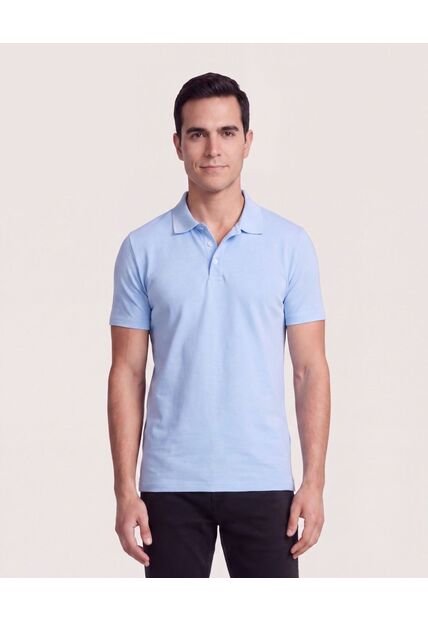 Polo Basica  Para Hombre Azul Ostu