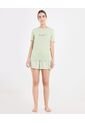 Camiseta Bonjour Screen  Para Mujer Verde Ostu de Ostu