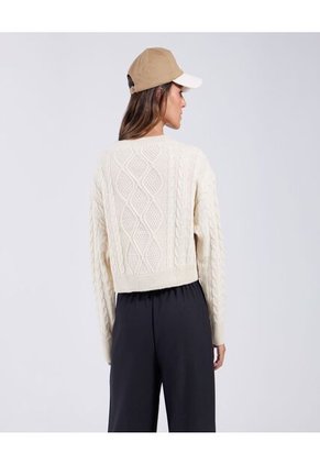 Saco Para Mujer Cuello Redondo Color Crema Marca Ostu #40330074