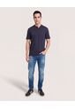 Polo Cuello Mao Regular  Para Hombre Azul Ostu de Ostu