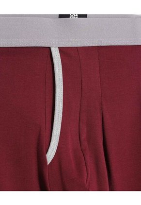 Bóxer Medio Con Bragueta En Contraste  Para Hombre Vino Ostu
