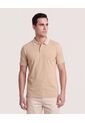 Polo Jersey Lycrada  Para Hombre Beige Ostu de Ostu