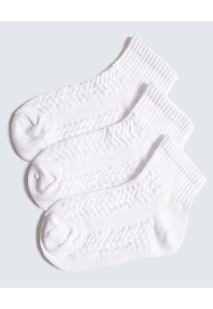 Medias Infantil Niña Tobillera Color Blanco Marca Ostu #90980135