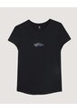 Camiseta  Para Mujer Manga Corta Cuello Redondo Color Negro Marca Ostu #40092809 de Ostu