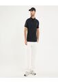Polo Para Hombre Cuello Tejido Sin Bolsillo Color Negro Marca Ostu #60110757 de Ostu
