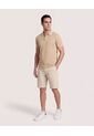 Polo Jersey Lycrada  Para Hombre Beige Ostu de Ostu