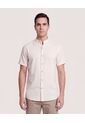 Camisa Manga Larga Con Bolsillo  Para Hombre Marfil Ostu de Ostu