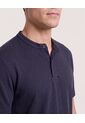 Polo Cuello Mao Regular  Para Hombre Azul Ostu de Ostu