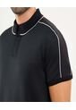 Polo Para Hombre Cuello Tejido Sin Bolsillo Color Negro Marca Ostu #60110757 de Ostu