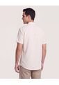 Camisa Manga Larga Con Bolsillo  Para Hombre Marfil Ostu de Ostu