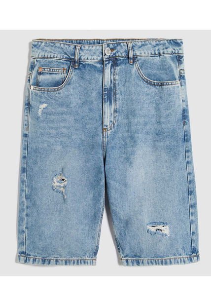 Bermuda Para Hombre  Color Azul Medio Marca Ostu #60100404