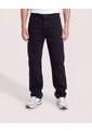 Jean Straight Clásico  Para Hombre Negro Ostu de Ostu