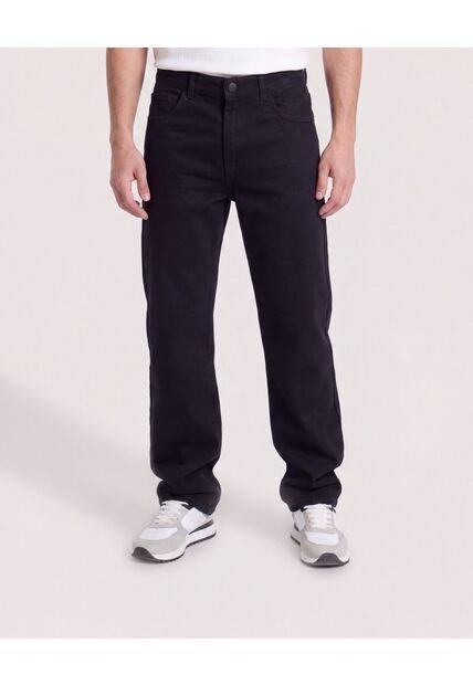 Jean Straight Clásico  Para Hombre Negro Ostu