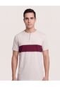 Camiseta Henley Corte Frontal  Para Hombre Café Ostu de Ostu