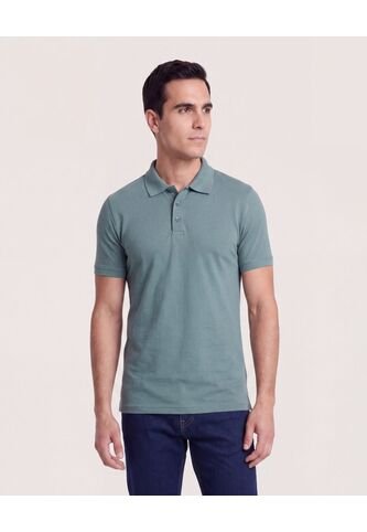Polo Basica  Para Hombre Verde Ostu Ostu