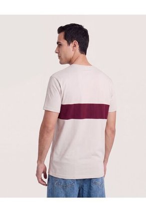 Camiseta Henley Corte Frontal  Para Hombre Café Ostu