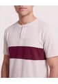 Camiseta Henley Corte Frontal  Para Hombre Café Ostu de Ostu