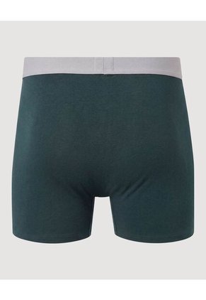 Bóxer Medio Con Bragueta En Contraste  Para Hombre Verde Ostu