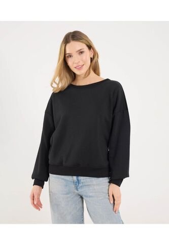 Buzo Para Mujer Cuello Redondo Color Negro Marca Ostu #40060433 Ostu