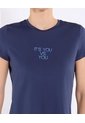 Camiseta  Para Mujer Manga Corta Cuello Redondo Color Azul Marca Ostu #40092811 de Ostu
