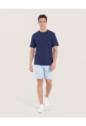 Camiseta Regular Para Hombre Azul Ostu