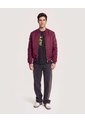 Chaqueta Bomber  Para Hombre Vino Ostu de Ostu