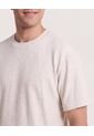 Camiseta Regular Texturizada  Para Hombre Beige Ostu de Ostu
