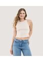 Crop Top Para Mujer Crop Top Color Beige Marca Ostu #40092242 de Ostu