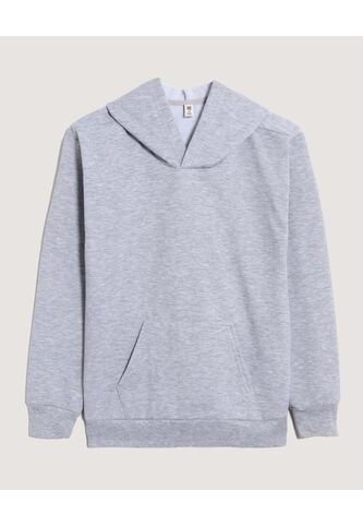 Buzo Hoodie Básico Unicolor Para Niño  Infantil Niño Gris Ostu Ostu