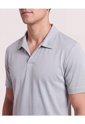 Polo Con Broches Para Hombre Gris Ostu