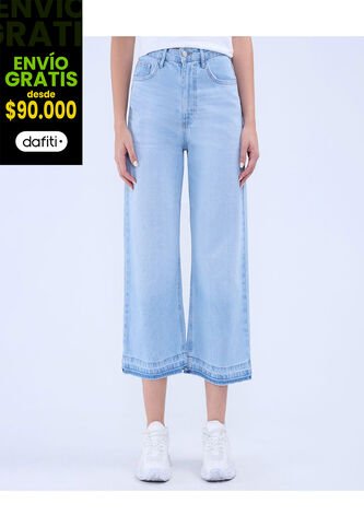 Jean Para Mujer Culotte Color Azul Claro Marca Ostu #40160532 Ostu