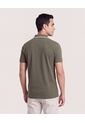 Polo Cremallera Cuello Contraste  Para Hombre Verde Ostu de Ostu