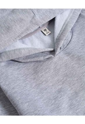 Buzo Hoodie Básico Unicolor Para Niño  Infantil Niño Gris Ostu