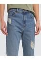Jean Hombre Regular Con Rotos  Azul Ostu de Ostu