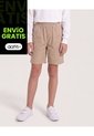 Bermuda Jogger Básica Para Niño  Infantil Niño Café Ostu de Ostu
