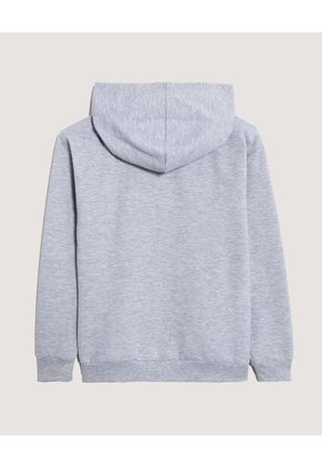 Buzo Hoodie Básico Unicolor Para Niño  Infantil Niño Gris Ostu