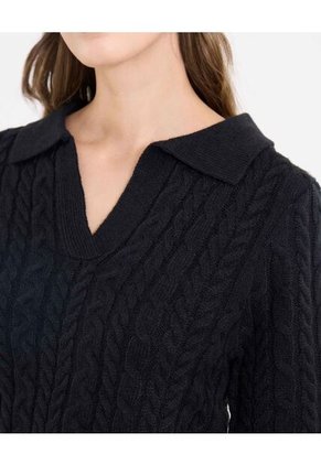 Saco  Para Mujer Cuello Camisero Color Negro Marca Ostu #40330095