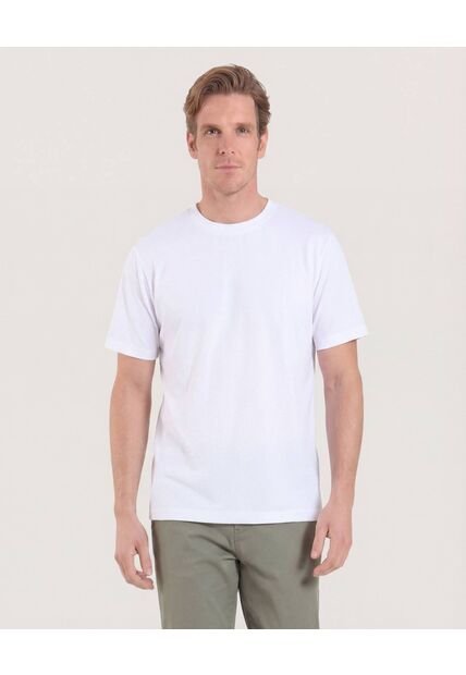 Camiseta Regular  Para Hombre Blanco Ostu