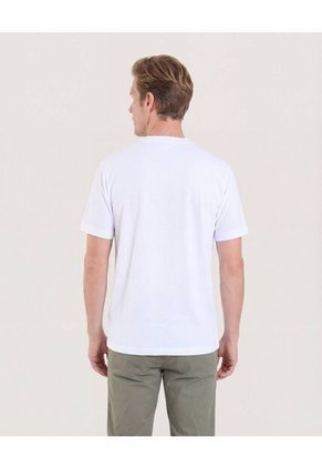 Camiseta Regular  Para Hombre Blanco Ostu