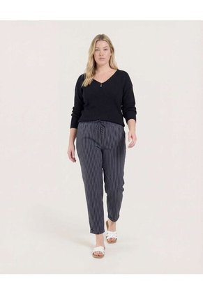 Jogger Con Bolsillos Para Mujer Negro Ostu