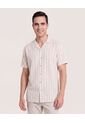 Camisa Resort De Manga Corta  Para Hombre Crema Ostu de Ostu