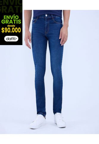 Jean Para Hombre Slim Color Azul Oscuro Marca Ostu #60160404 Ostu
