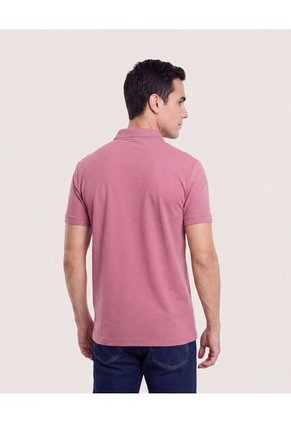 Polo Basica  Para Hombre Rosado Ostu