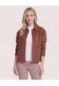 Chaqueta Con Bolsillos  Para Mujer Café Ostu de Ostu
