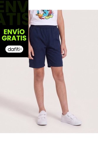 Bermuda Jogger Básica Para Niño  Infantil Niño Azul Ostu Ostu